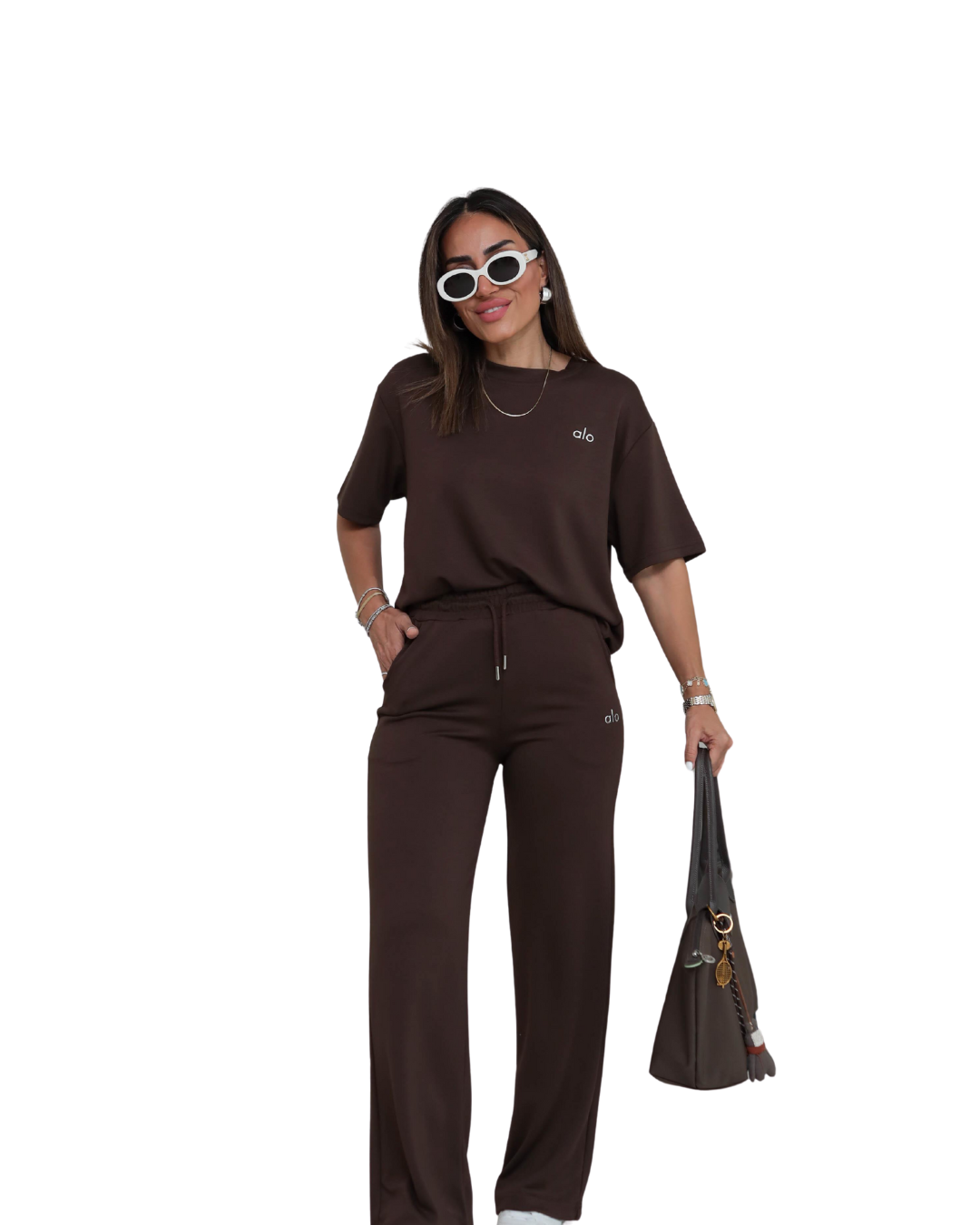 Conjunto feminino com estilo minimalista