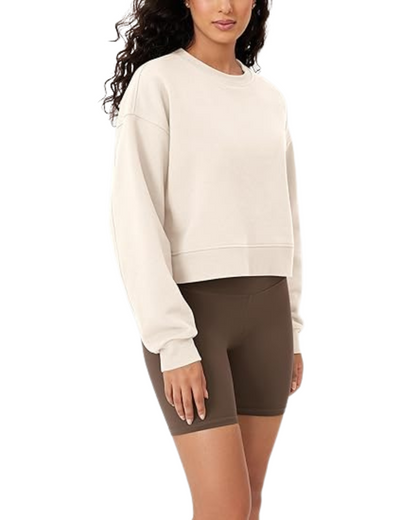 Camisolas Curtas de Lã de Grandes Dimensões para Mulher