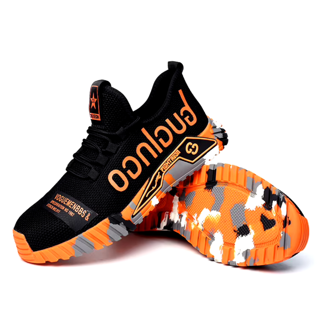 Sapatos de segurança com atacadores para homem, de ajuste seguro