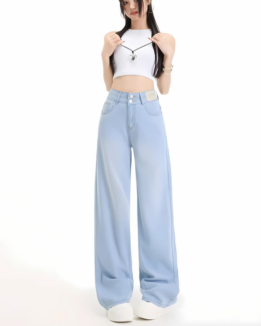 Calças Largas com Dois Botões