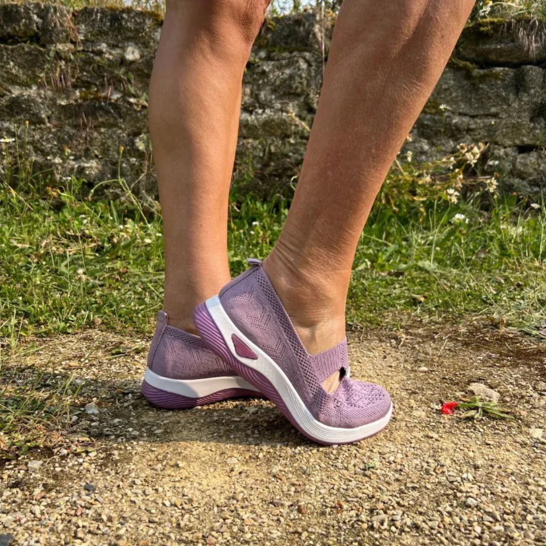 Sapatos ortopédicos confortáveis para mulher