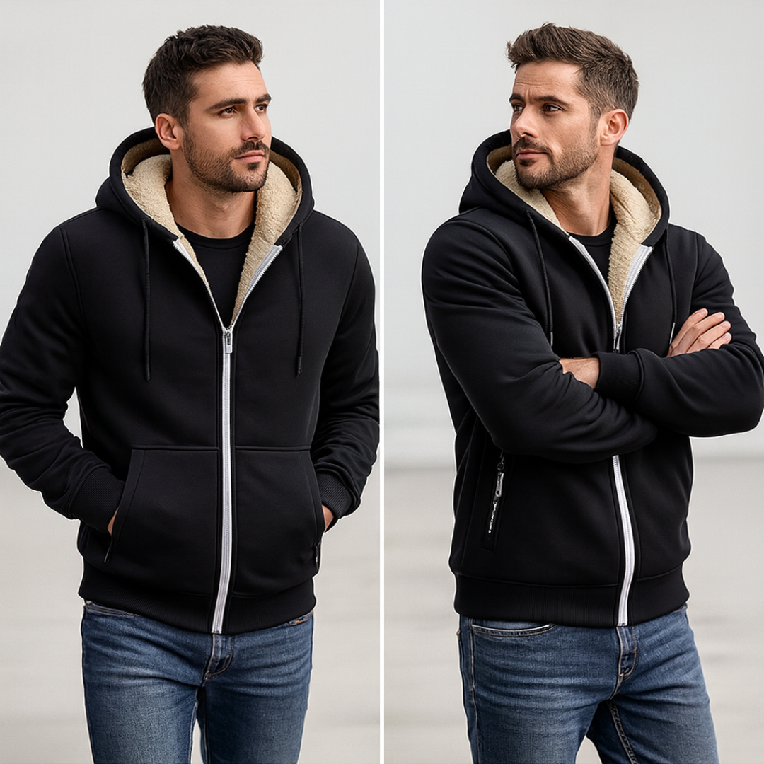 Casaco com Capuz e Fecho Total para Homem