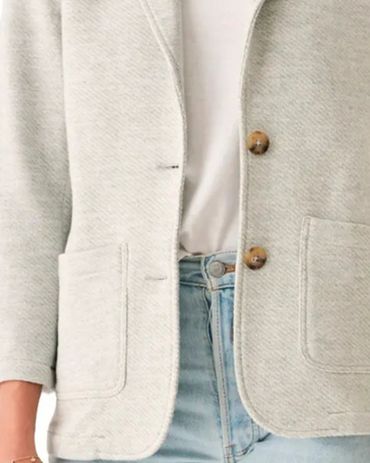 Casaco Casual para Mulher com Botões de Lapela