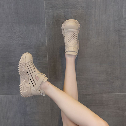 Sapatos de mulher com design respirável e plataforma antiderrapante