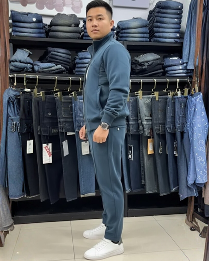 Conjunto Desportivo Bordado de Duas Peças de Alta Versatilidade para Homem