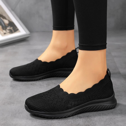 Sapatos Rasos Antiderrapantes de Malha para Mulher