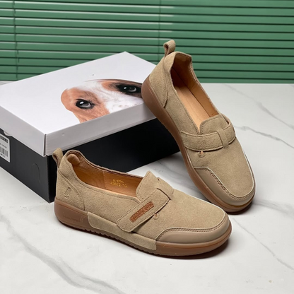 Sapatos mocassim de senhora com fecho de velcro