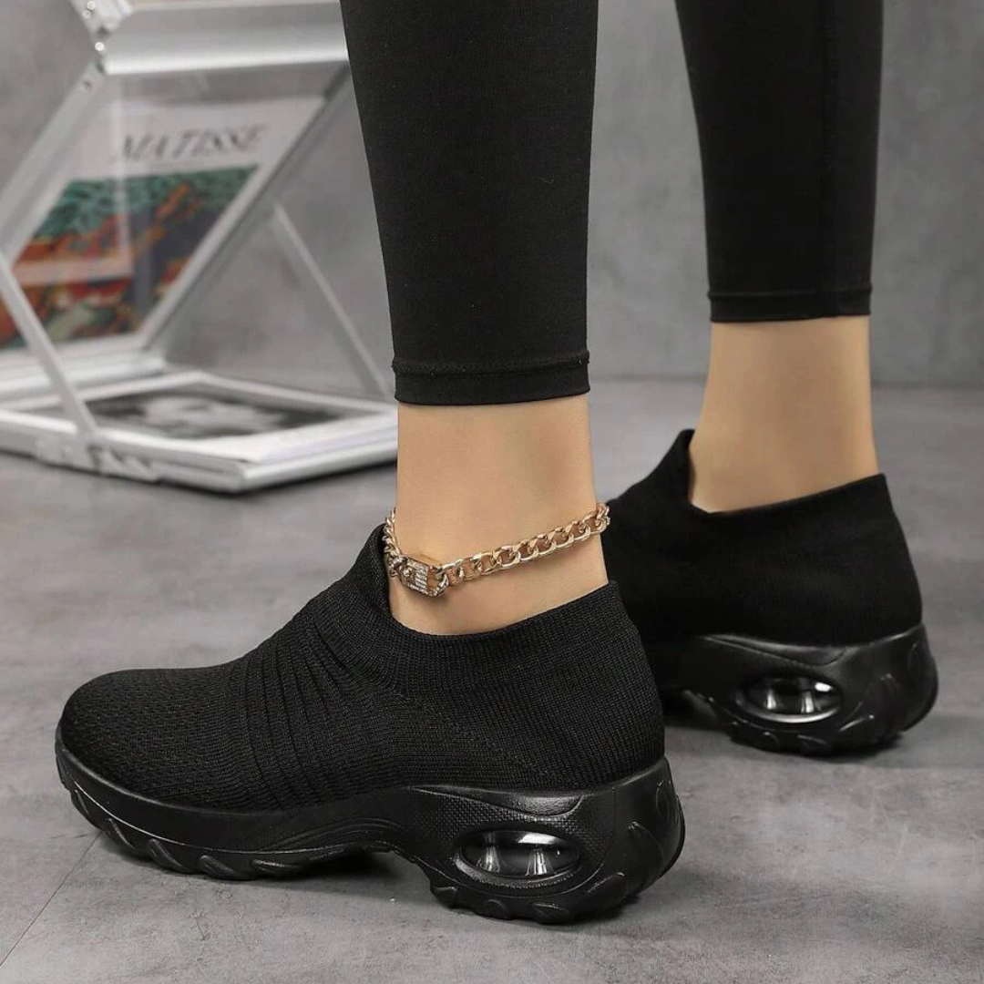 Sapatos Desportivos Almofadados com um Design Sem Atacadores