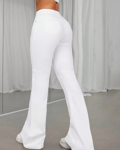 Calças de Cintura Alta para Mulher com Botas Largas