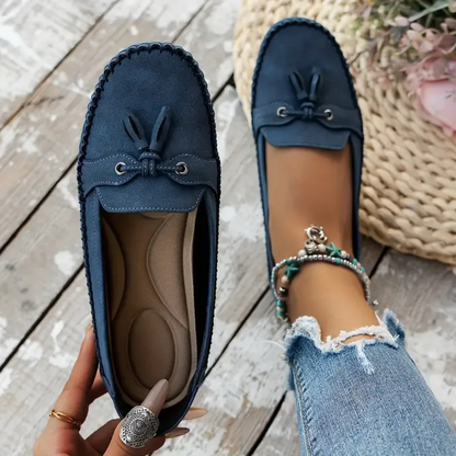 Mocassins de Mulher Macios e Confortáveis de Estilo Vintage com Laço