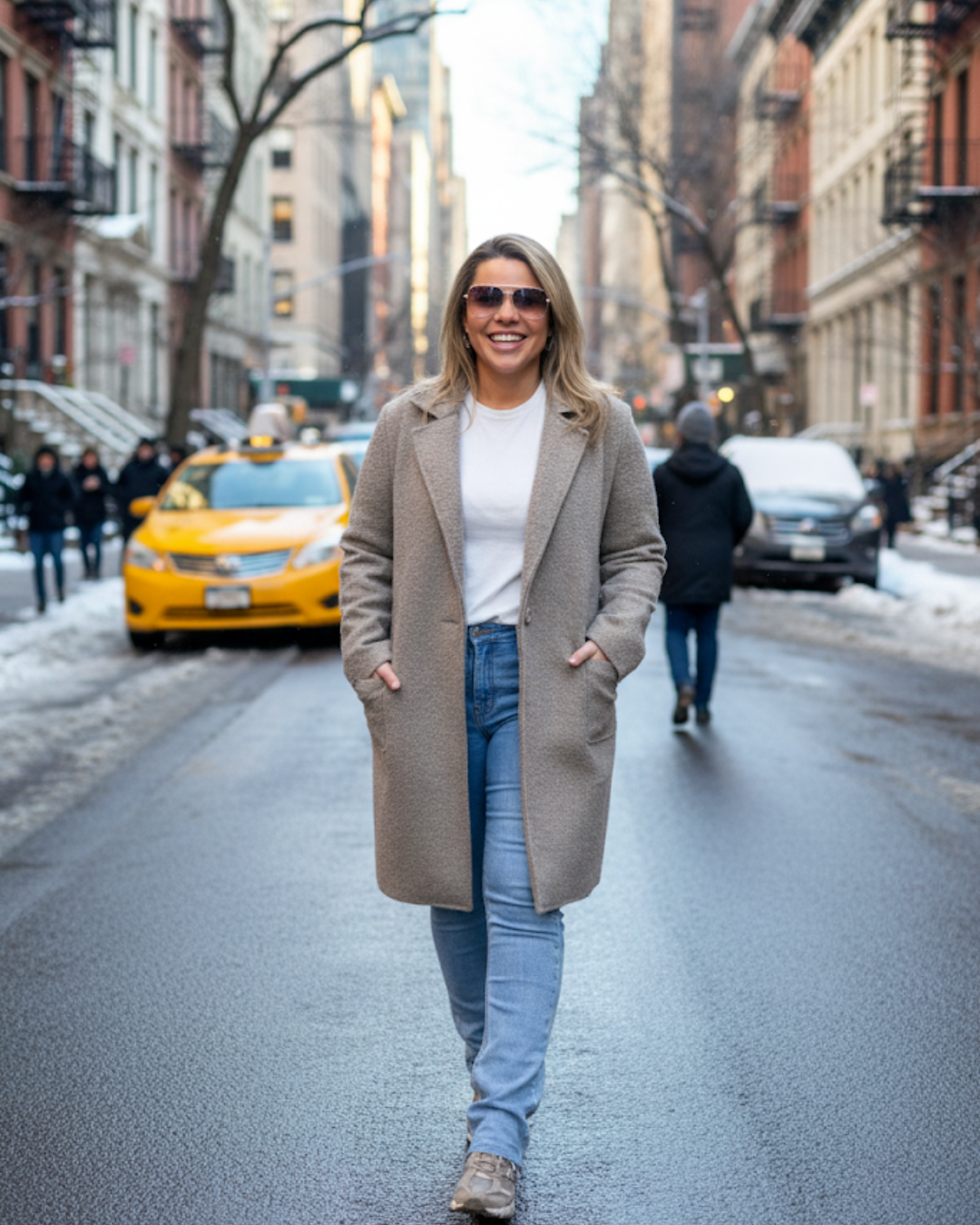 Casaco elegante para mulher cor bege