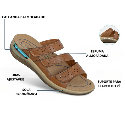 Sandália Ortopédica Feminina com Tiras Ajustáveis Conforto e Estilo
