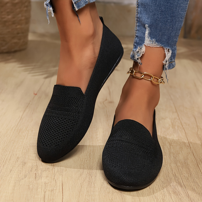 Sapatos Fechados de Tecido Unicolor para Mulher