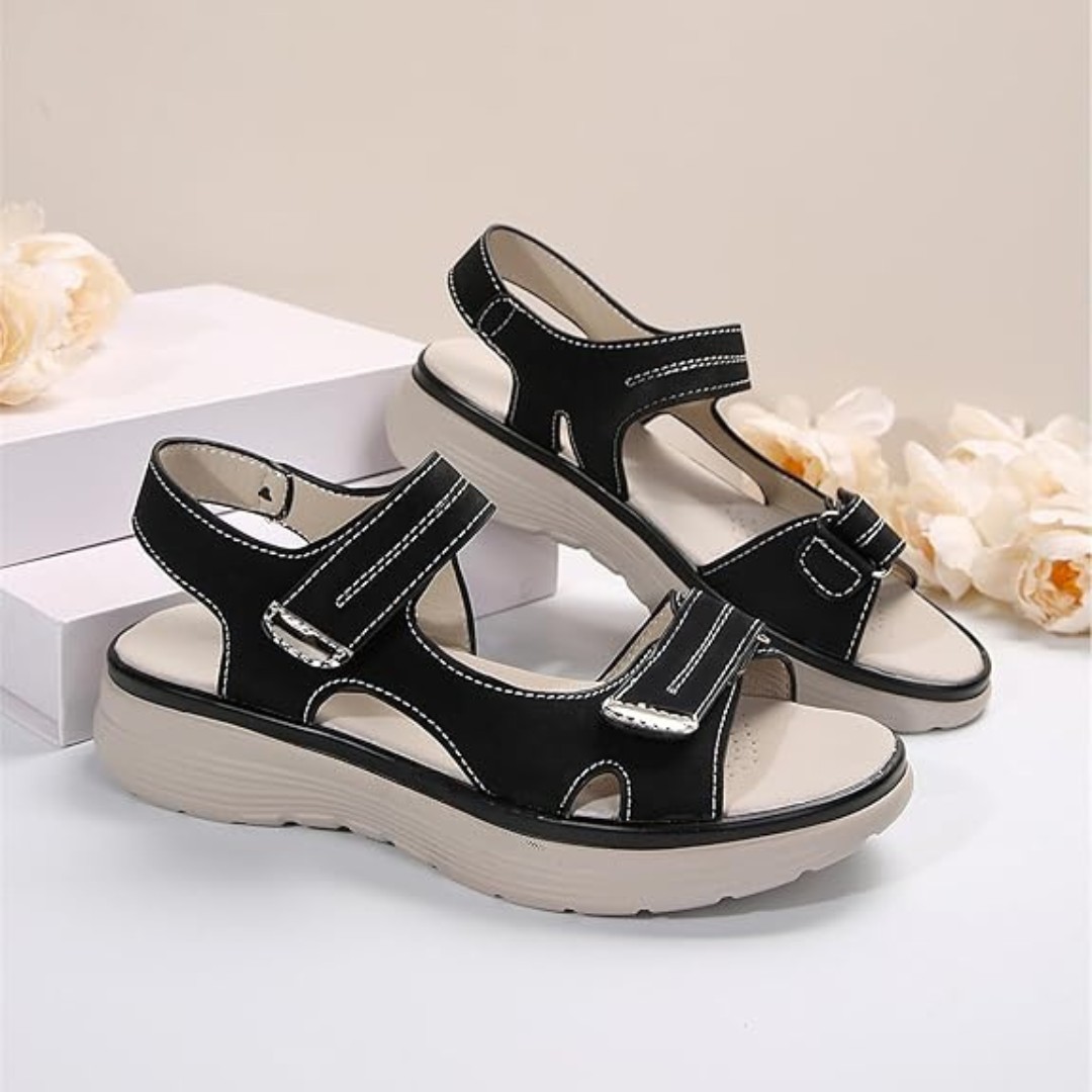 Sandálias desportivas ergonómicas com ajuste elástico para mulher.