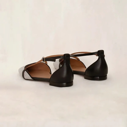 Sapatos Bailarina com tiras cruzadas para mulher