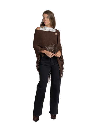 Capa com Franjas Elegante e Versátil para Mulher