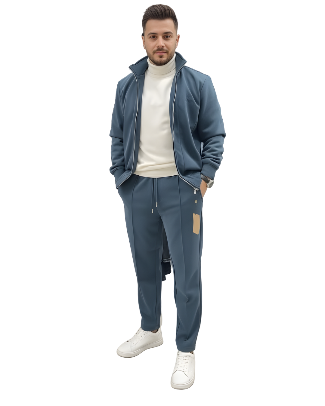 Conjunto Desportivo Bordado de Duas Peças de Alta Versatilidade para Homem