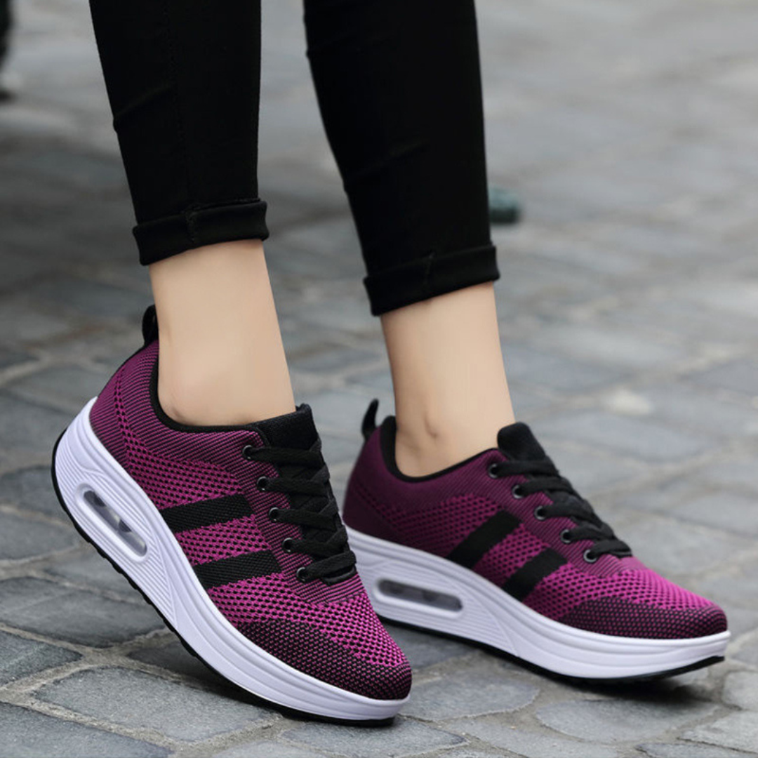 Sapatos Ortopédicos Leves com Malha Respirável para Mulher