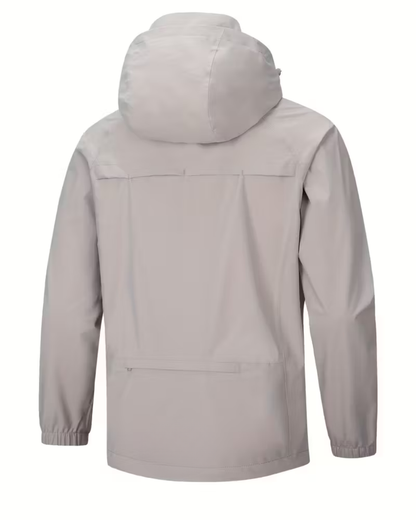 Casaco leve multifuncional impermeável com capuz