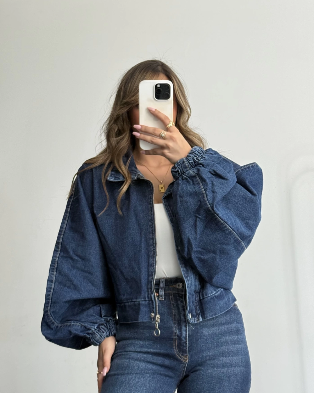 Casaco jeans feminino