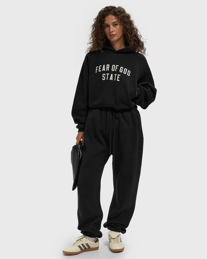 Calças desportivas estilo jogger para mulher