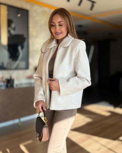 Casaco de veludo brilhante para mulher