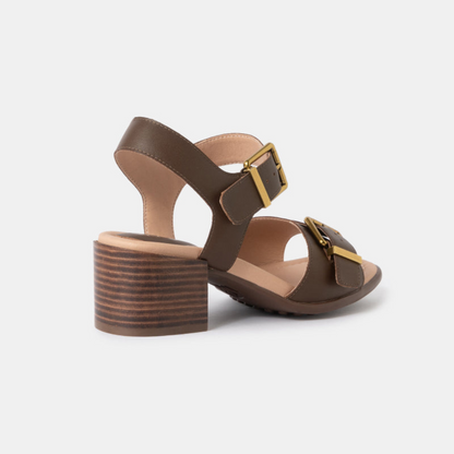 Sandálias de Salto Largo com Biqueira Quadrada