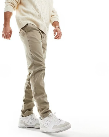 Calças justas elásticas confortáveis para homem