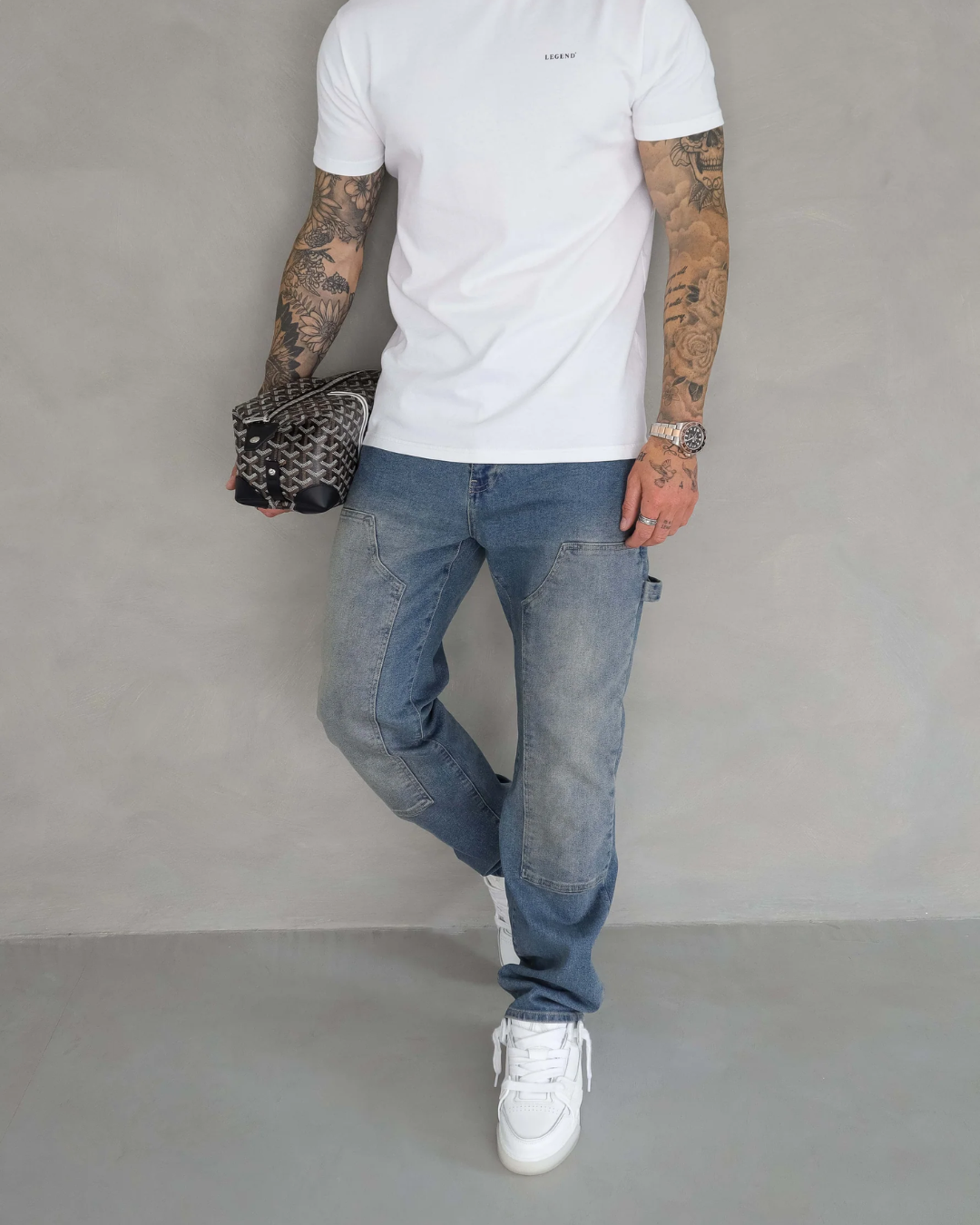 Calças largas para homem