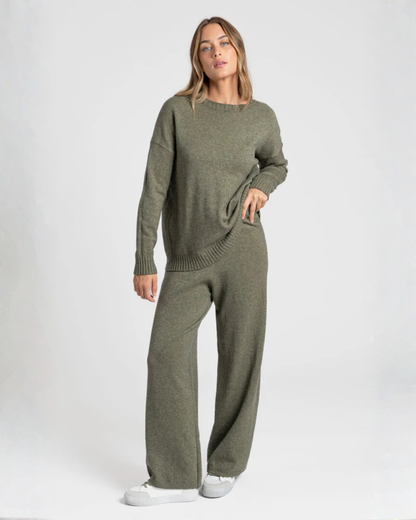 Conjunto Armonias de Duas Peças de Malha para Mulher