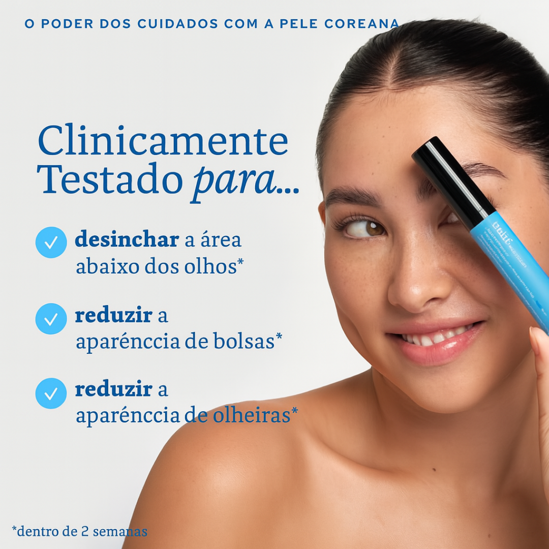 Gel Refrescante para Olhos com Cafeína com efeito Antiolheiras e Hidratação Imediata (PROMOÇÃO 2X1)