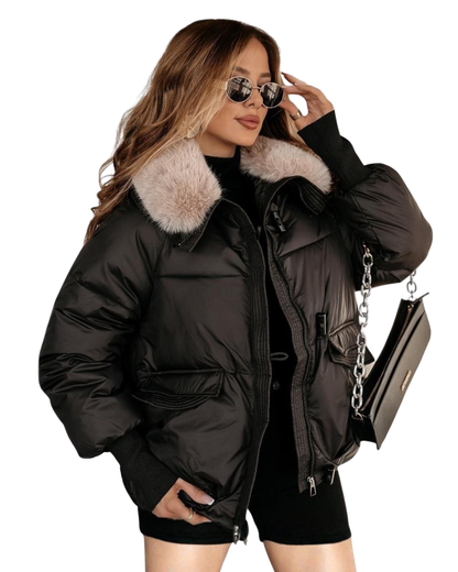 Casaco acolchoado de luxo e estilo moderno para mulheres