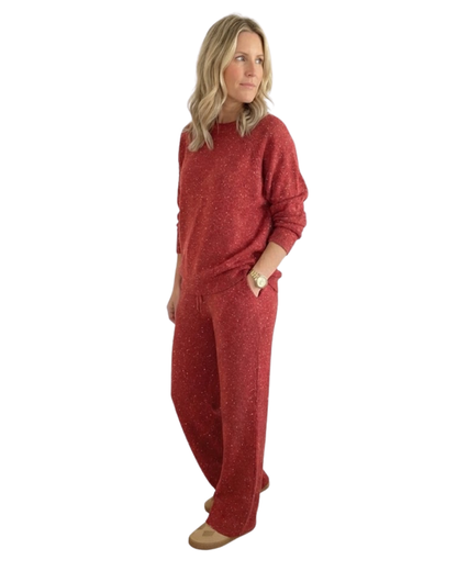 Conjunto de Malha Brilhante para Mulher