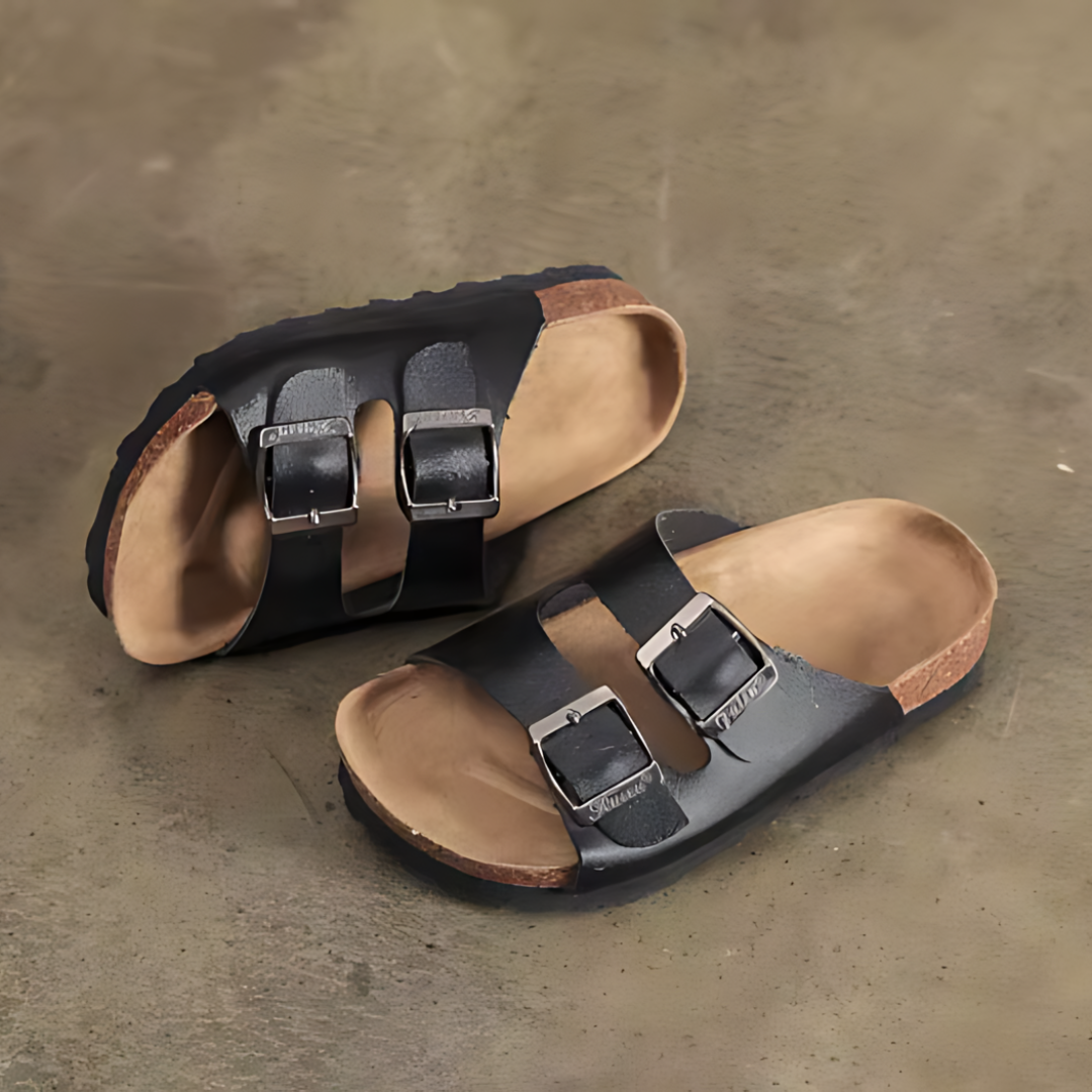 Sandálias de tira com sola ortopédica