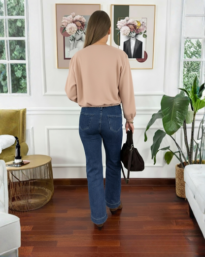 Chaqueta Bomber Suave con Cremallera Para Mujer