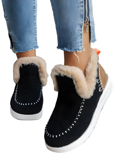 Botas de inverno com isolamento térmico e segurança antiderrapante para mulher