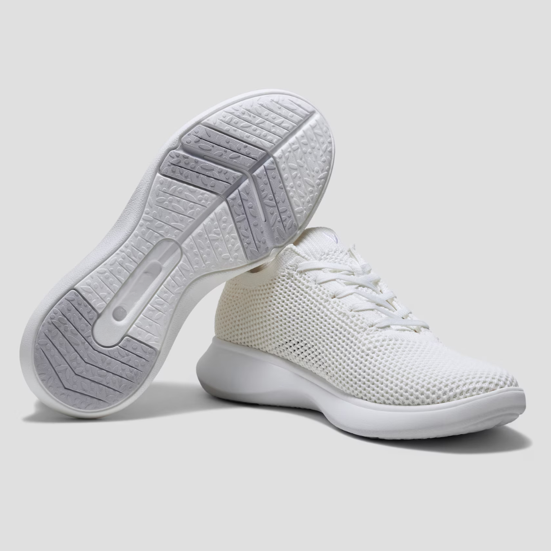 Sapatilha Branca para Mulher com Tecido Respirável e Sola Leve