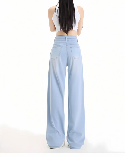 Calças Largas com Dois Botões