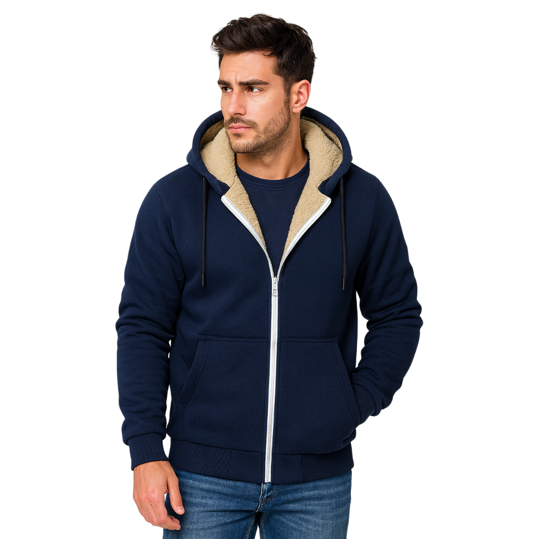 Casaco com Capuz e Fecho Total para Homem