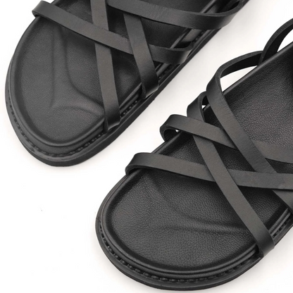 Sandálias de cano baixo com tiras cruzadas