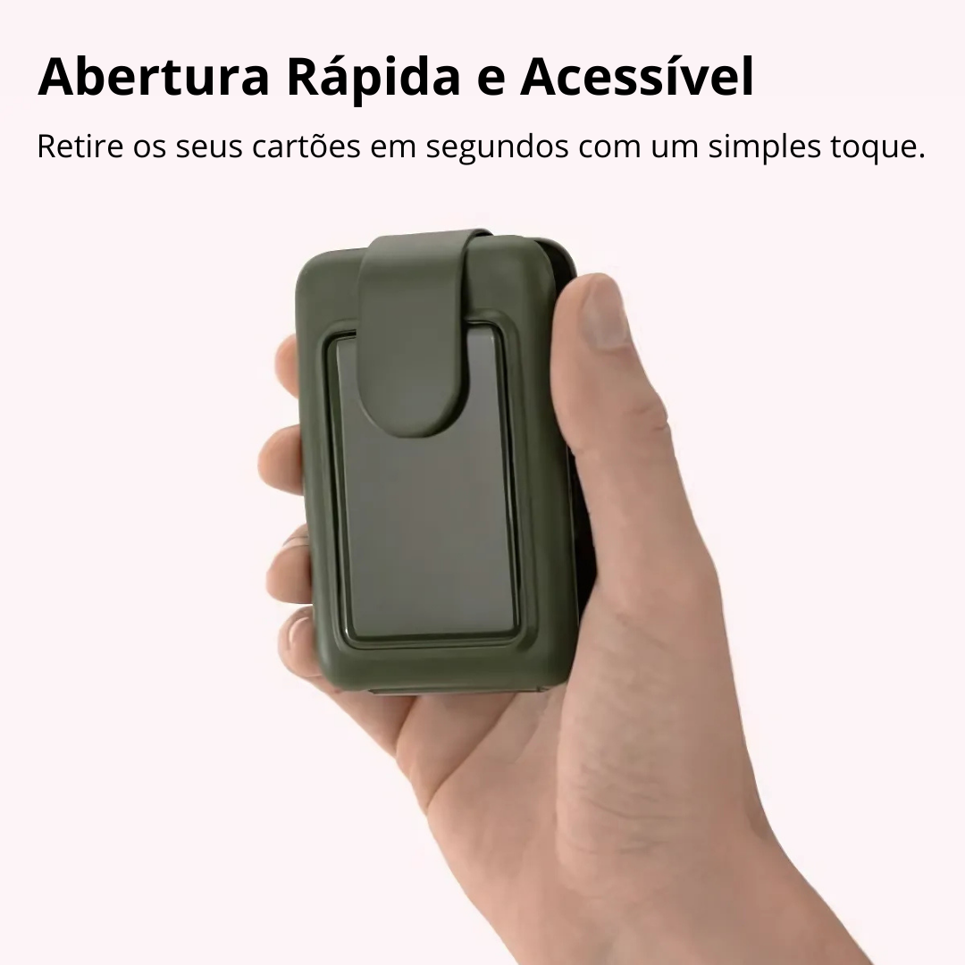 Carteira Minimalista com Proteção RFID e Design Compacto para Cartões
