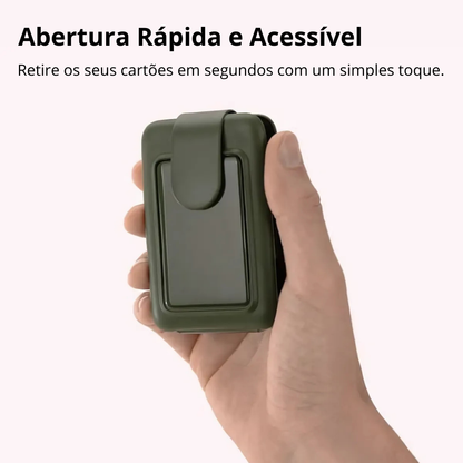 Carteira Minimalista com Proteção RFID e Design Compacto para Cartões