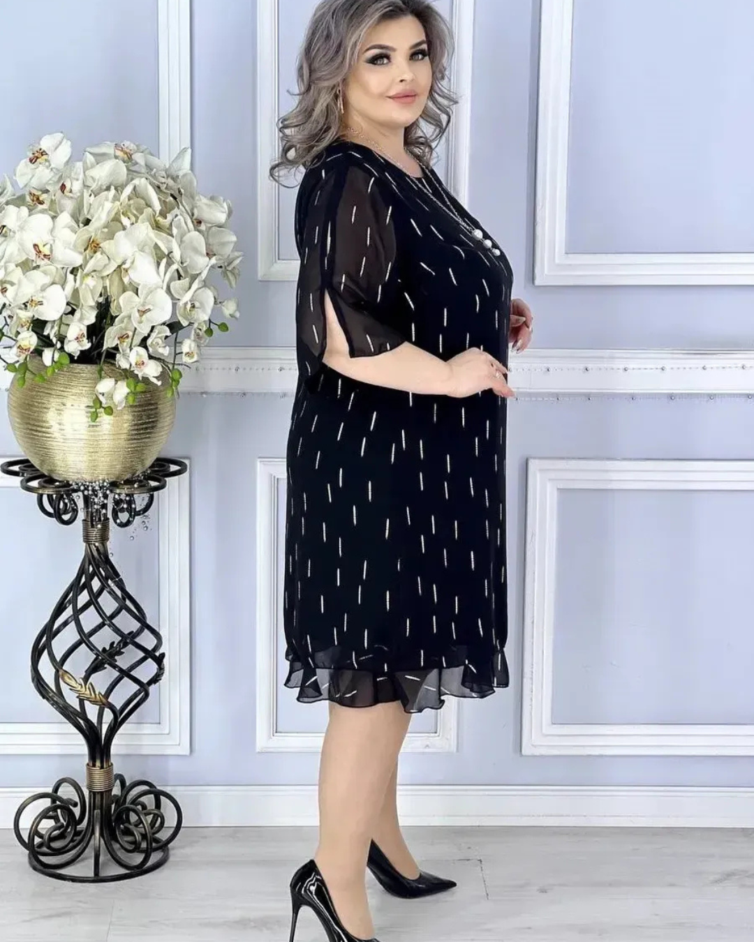 Vestido Suelto curto, elegante e na moda para mulher