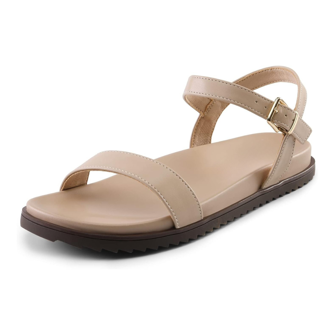 Sandália ergonómica de sola baixa para mulher