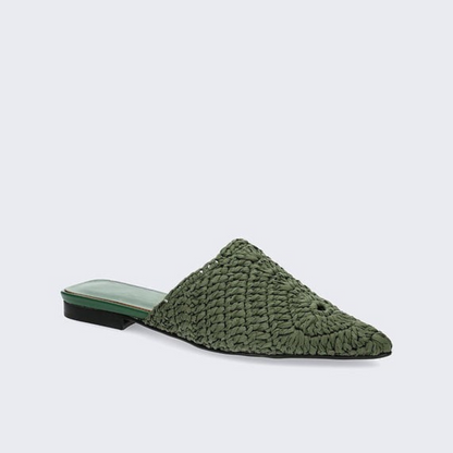 Sandálias rasas de croché com estilo Boho