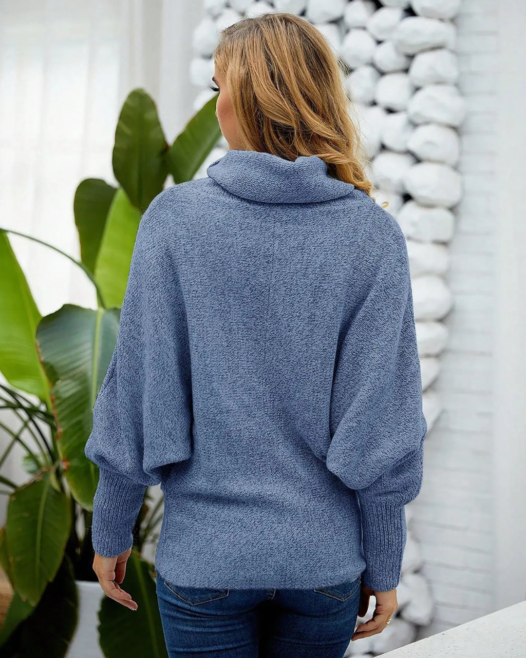 Camisola com gola alta para mulher