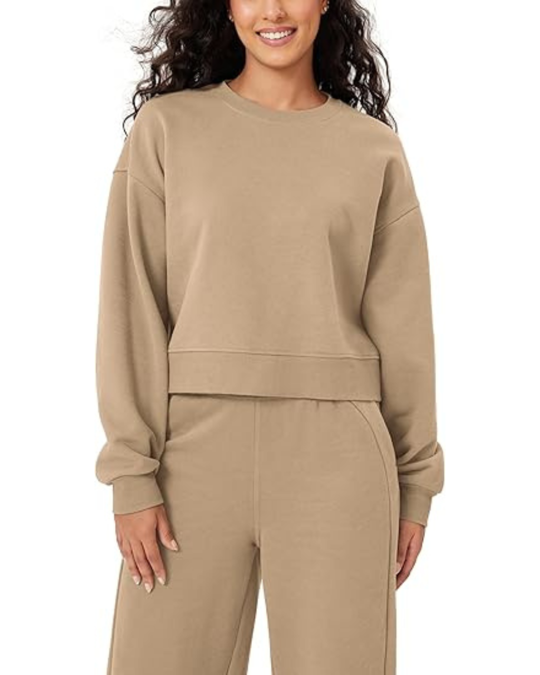 Camisolas Curtas de Lã de Grandes Dimensões para Mulher