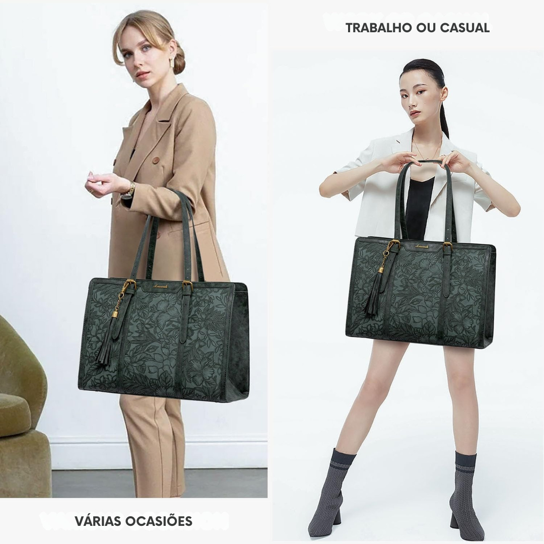 Bolsa feminina vintage de couro para laptop®