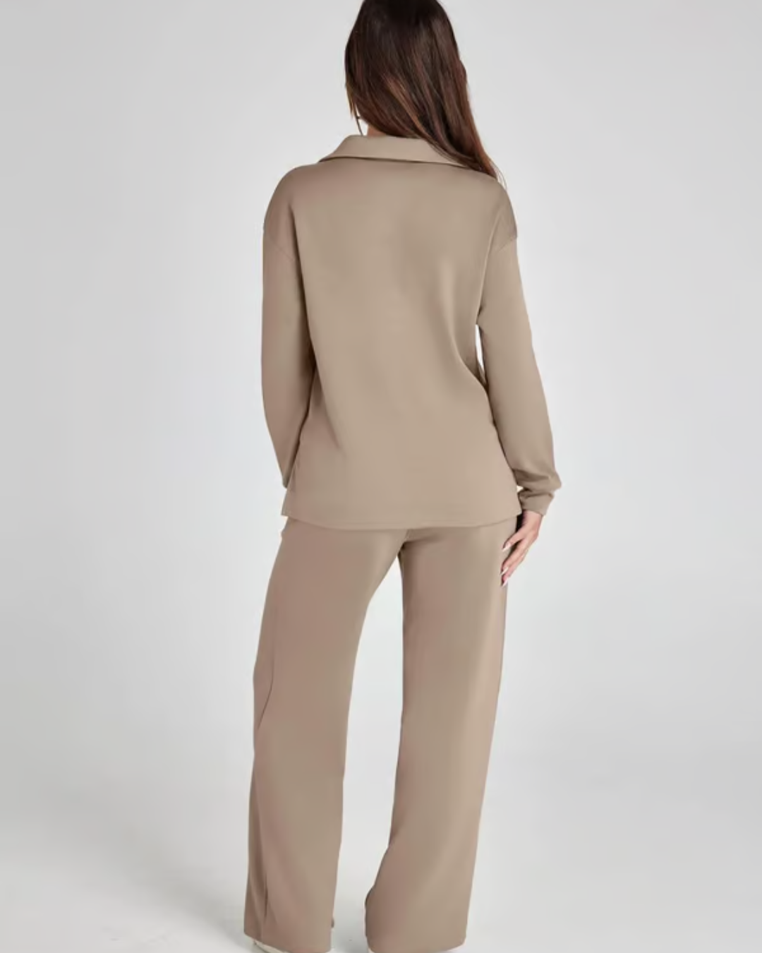 Conjunto Feminino de 2 Peças - Roupa Casual com Moletom de Manga Longa