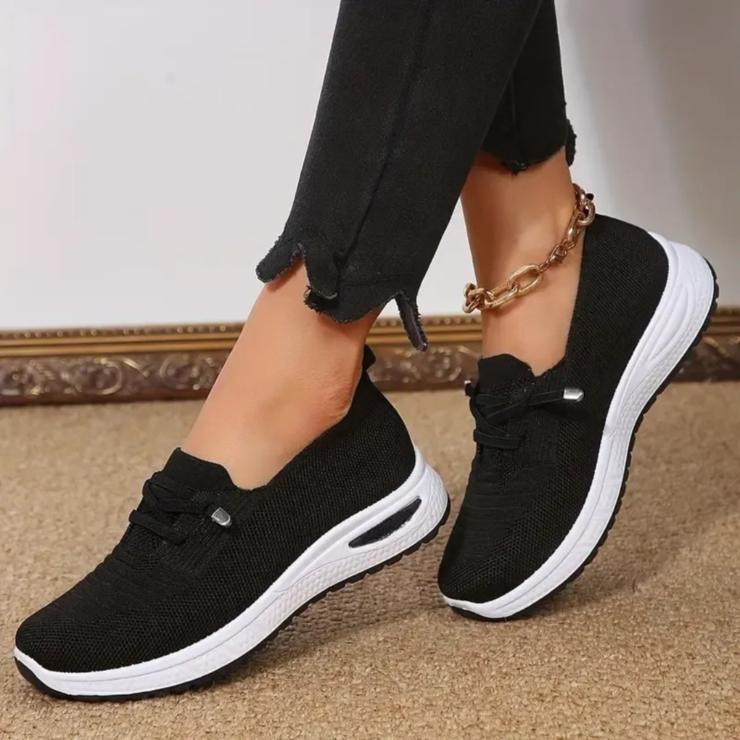 Sapatos Ortopédicos de Conforto para Mulher com Malha e Sola Macia